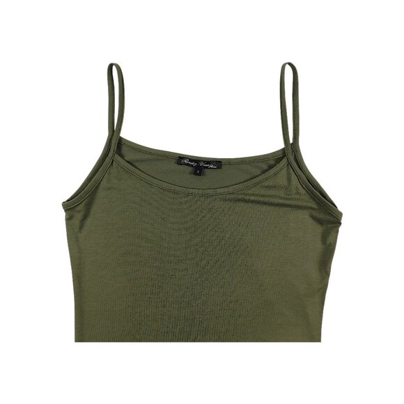 Rendez Vous Paris Olive Green Spaghetti Strap Tank Top Size 3 (M) - Picture 3 of 7